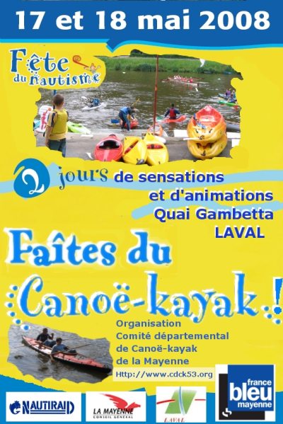 affiche fete canoe kayak a laval